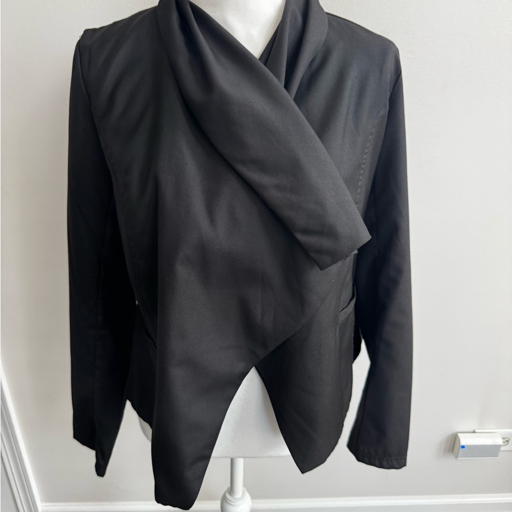 Charlotte Russe Black Draped Blazer